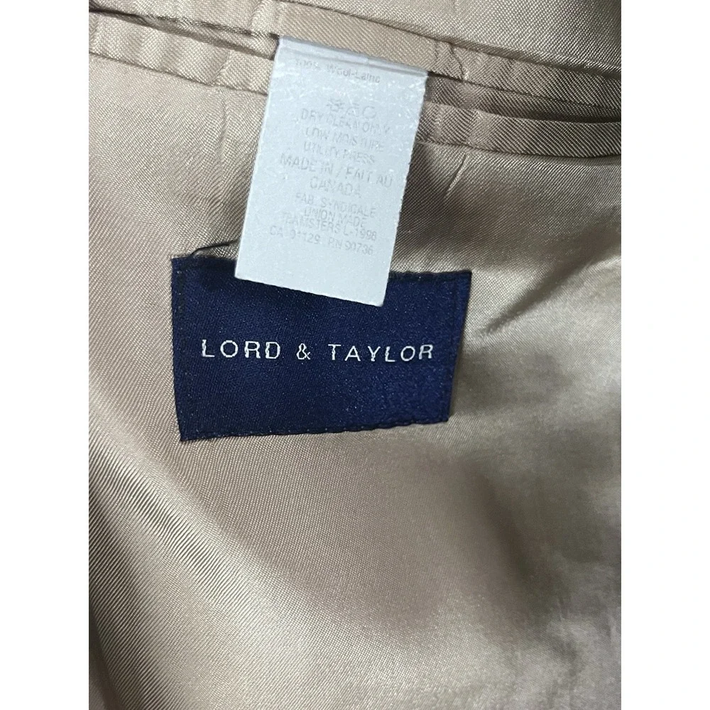 RALPH Ralph Lauren Mens Blazer Jacket Sz 40R Sandy Beige 100% Wool Sport Coat